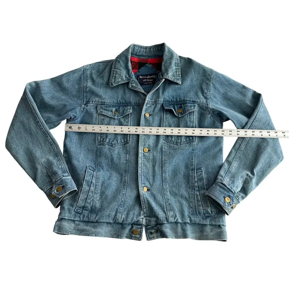 Big Yank Sportabouts VTG 80s Buffalo‎ Plaid Flannel Lined Trucker Jean Jacket XL